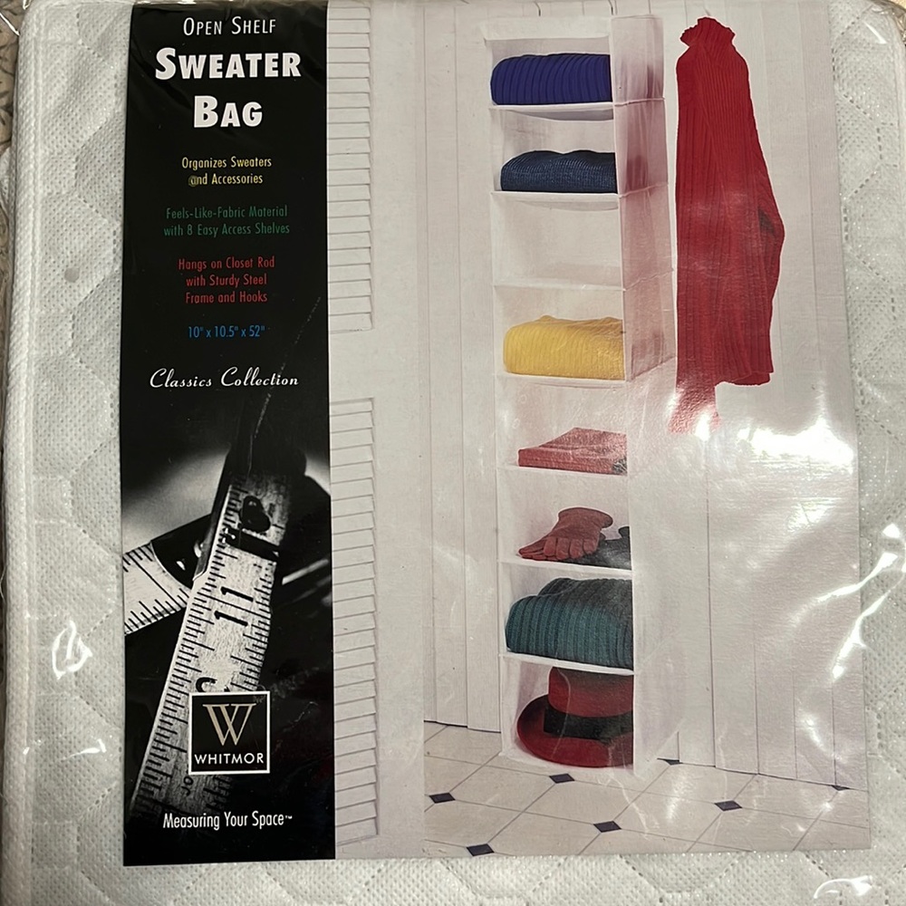 New Organizer - Open Shelf sweater bag 10”x10.5”x52